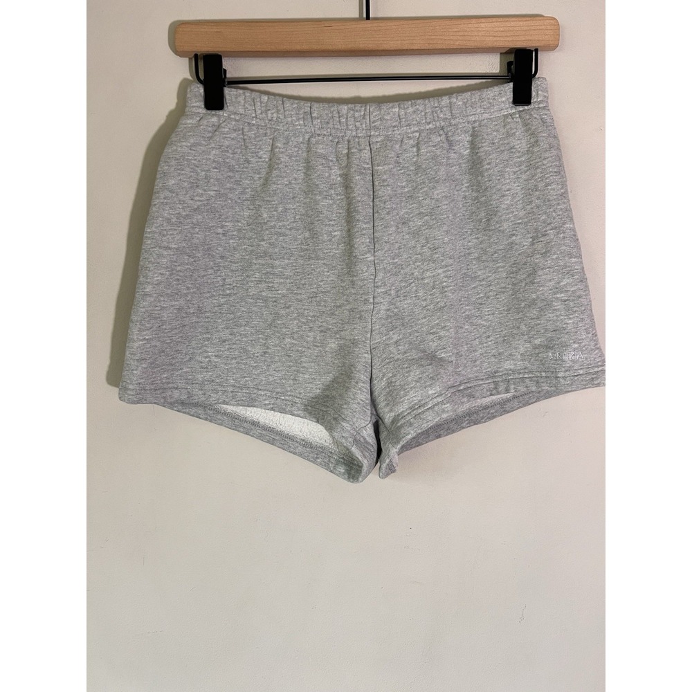 Aritzia Women's Gray Perfect Fit Cozy Sweet Fleece Shorts Size Small Micro